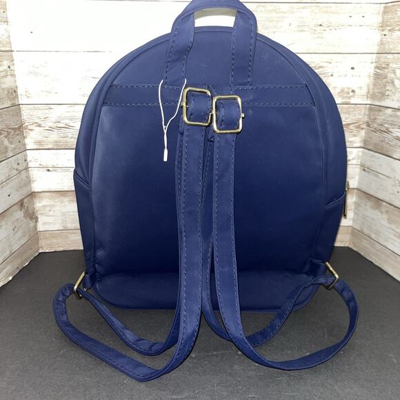 Womens Fancy MiniBackpack Navy Beaded Small Jeweled Purse Rare Crystals Stunning - Picture 7 of 10